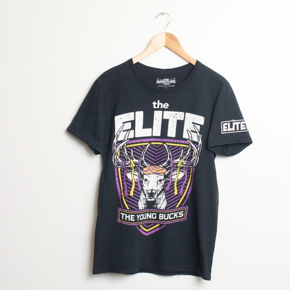 The Young Bucks Shirt Mens Medium Blue Elite Pro Wrestling Tee
